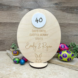Personalised Easter Countdown Plaque | Countdown Board | Sleeps Until Easter | Easter Decoration | Easter Keepsake