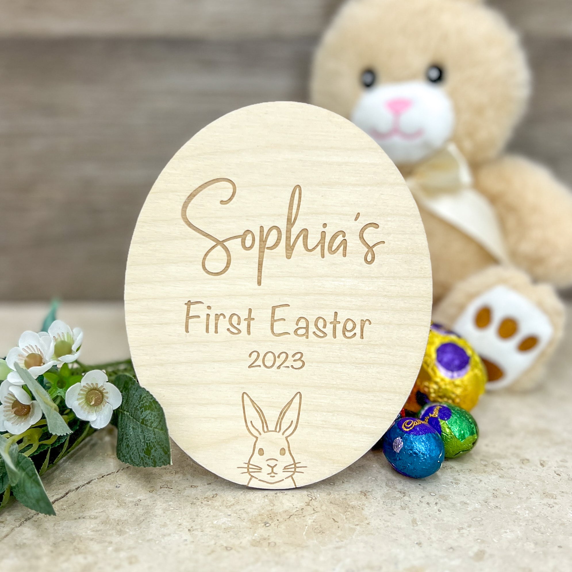 Personalised First Easter Plaque | First Easter Sign | Wooden Easter Sign | Babies First Easter | Personalised Sign | Keepsake