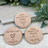 Mother's Day Coasters Round Wooden