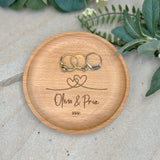 Personalised Ring Tray | Round Trinket Tray | Wooden Tray | Mother's Day