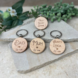Personalised Key Ring Art Deco | Custom Key Chain | Mother's Day | Car Key Ring | Wooden